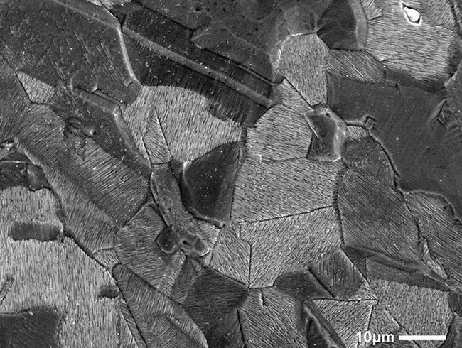 不鏽鋼的斷裂表麵(miàn)的掃(sǎo)描電子顯微照片