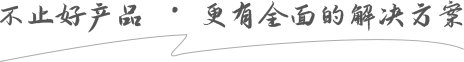 不（bú）止（zhǐ）好產品 · 更有（yǒu）全麵的解決方案
